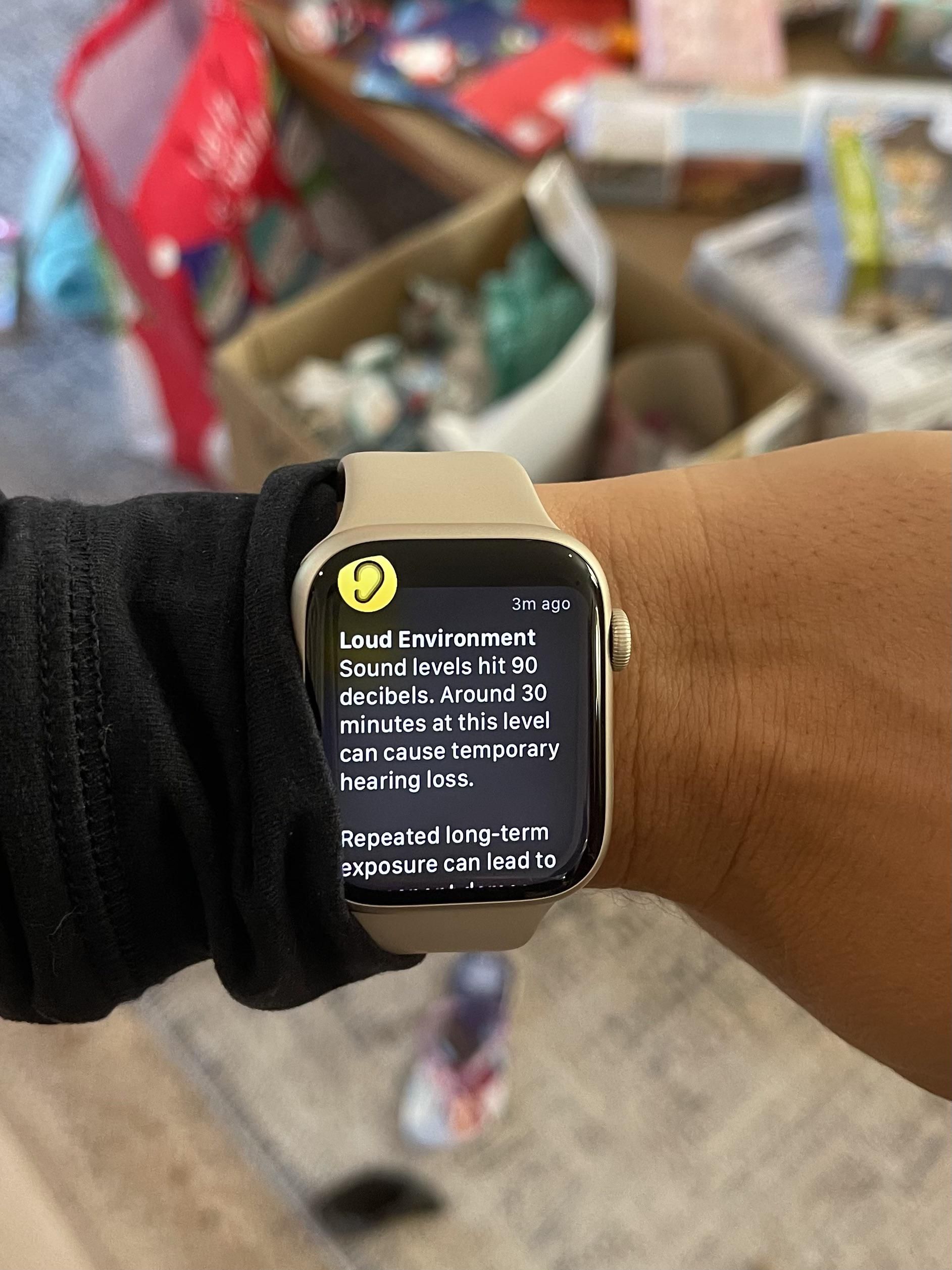 Apple Watch warning one minute into Christmas morning with three kids…