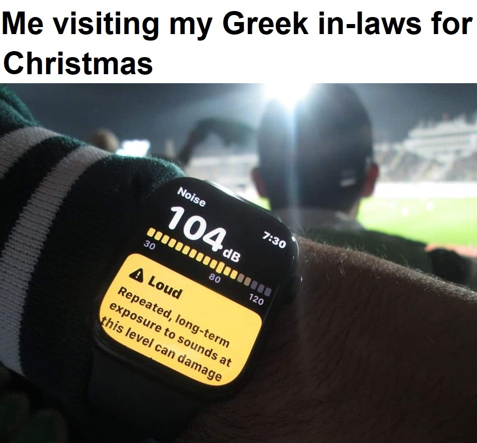 Actually, I'm the Greek and yes - we are loud.