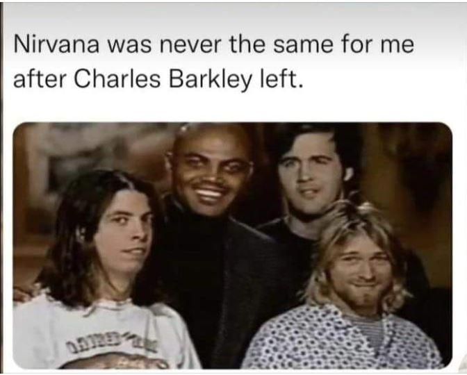 Charles Barkley leaves Nirvana to join The Phoenix Suns. 1992