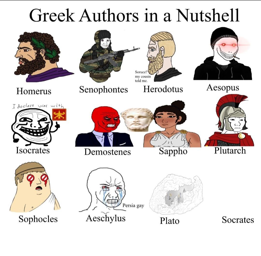 Greek authors in a nutshell