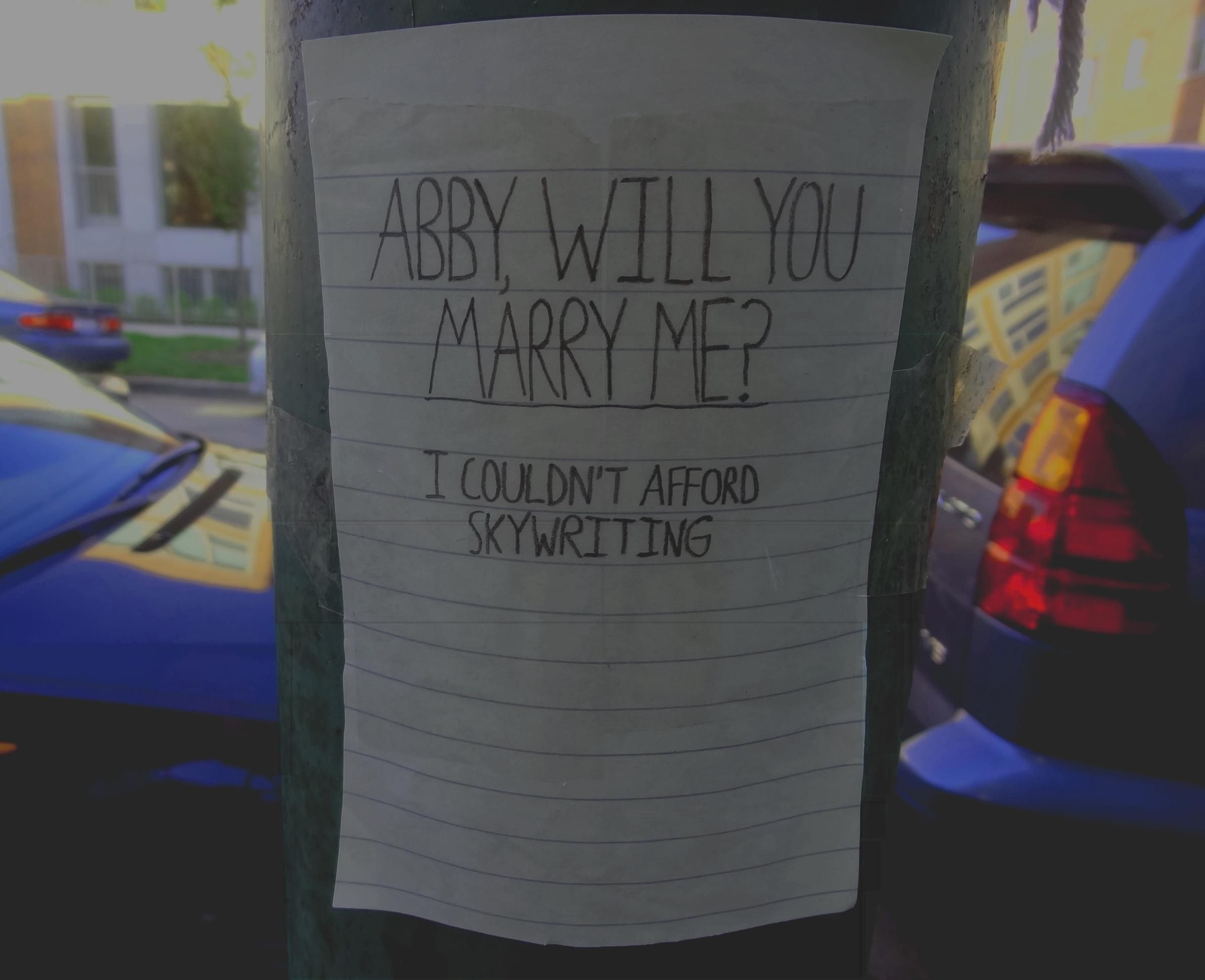Affordable marriage proposal