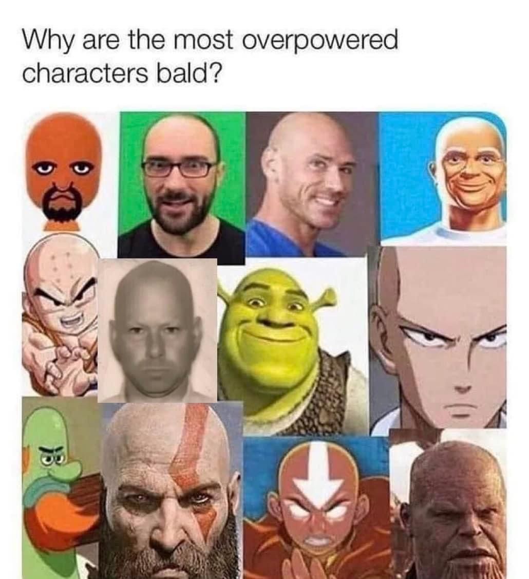 Didn’t realize Shrek is bald