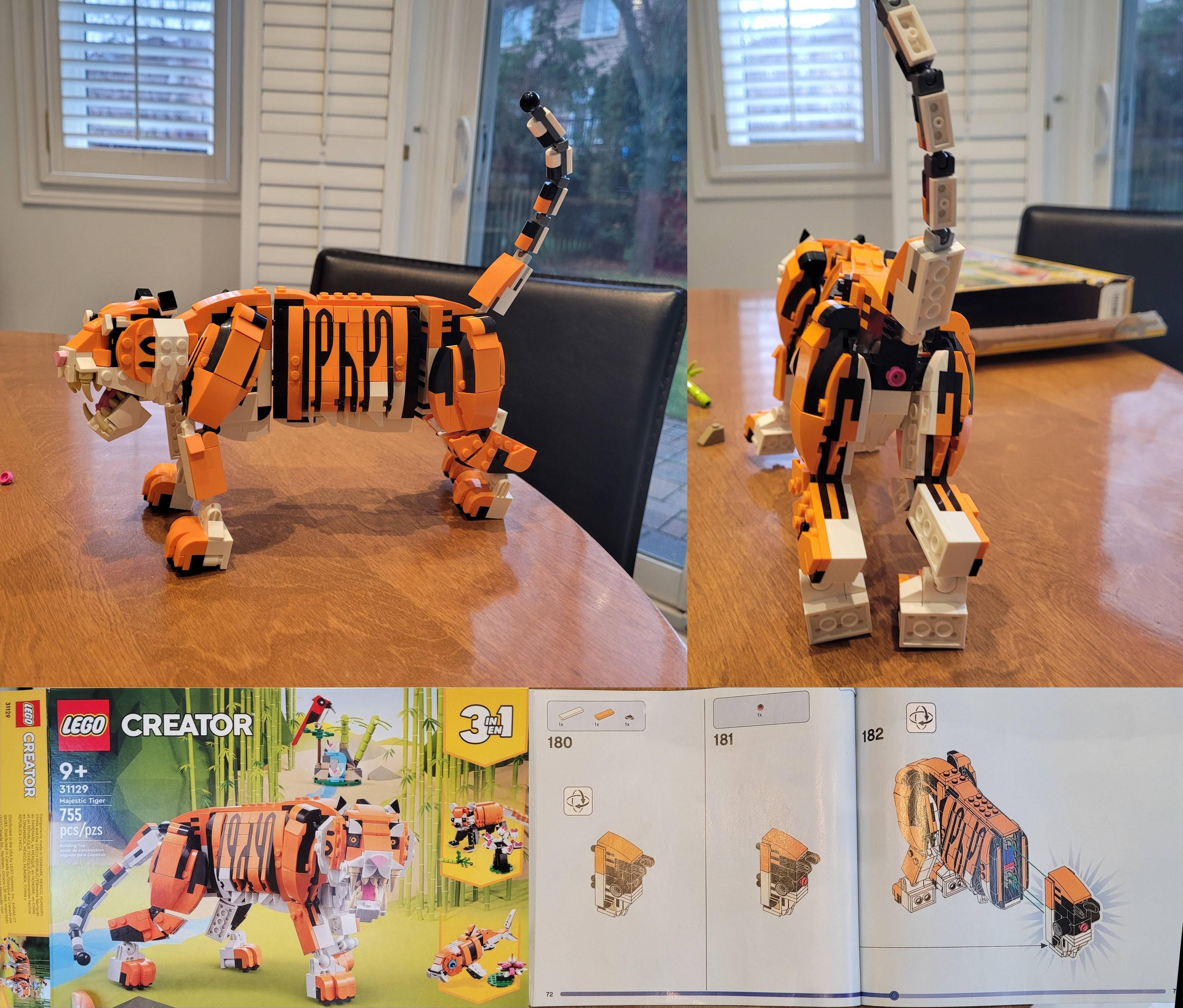 So I thought it was a joke but the Lego instructions for Majestic Tiger include a pink, prolapsed butthole