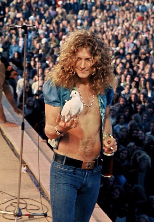 1973. Robert Plant of Led Zeppelin proposes to greet aliens with doves, which would prove fatal 23 years later during Jack Nicholson's presidency.
