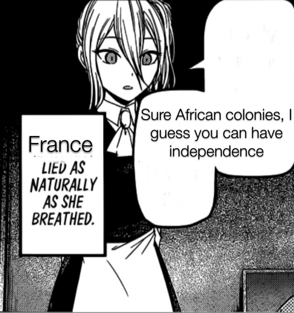 Despite being nominally independent, France never gave up its heavy influence over its African colonies