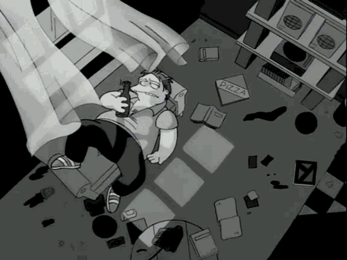 Sunday mornings after a weekend of partying.