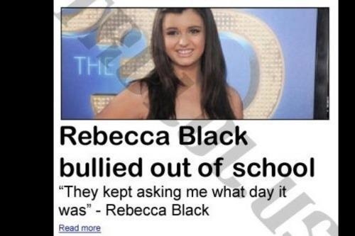 The question that drove Rebecca Black out of school.