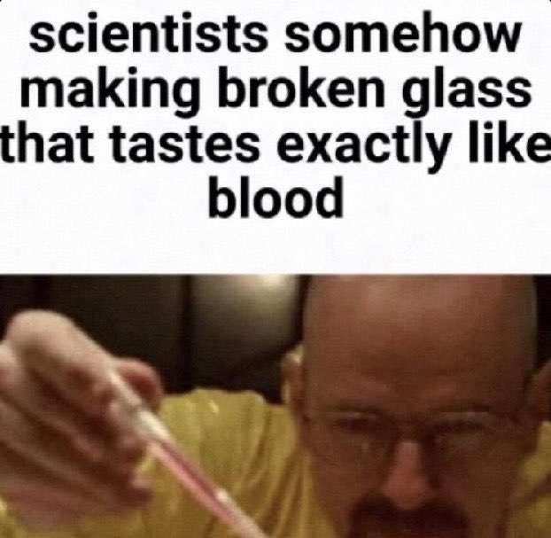 glassy taste