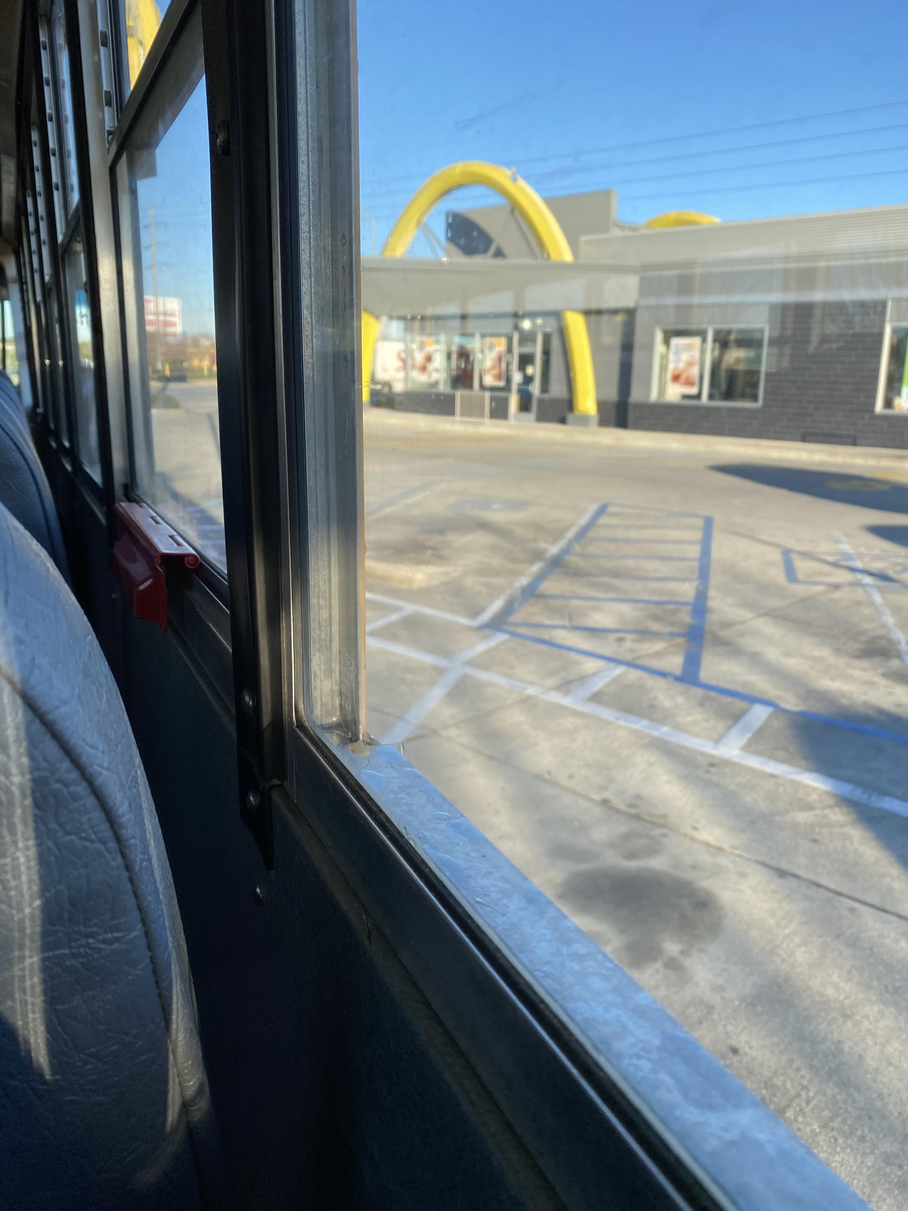 My substitute school bus driver came late to pick us up yesterday morning. To make it up, she took a detour to McDonalds for us to buy breakfast today, making us late again.