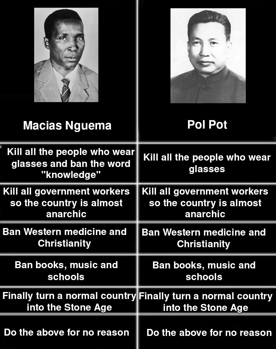 When I think that no one in modern times is as shitty and insane as Pol Pot, there is