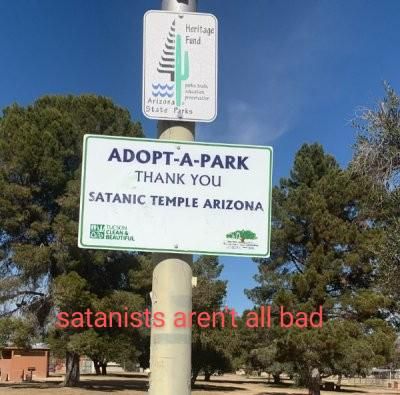 Satanists worship the devil... and the environment.