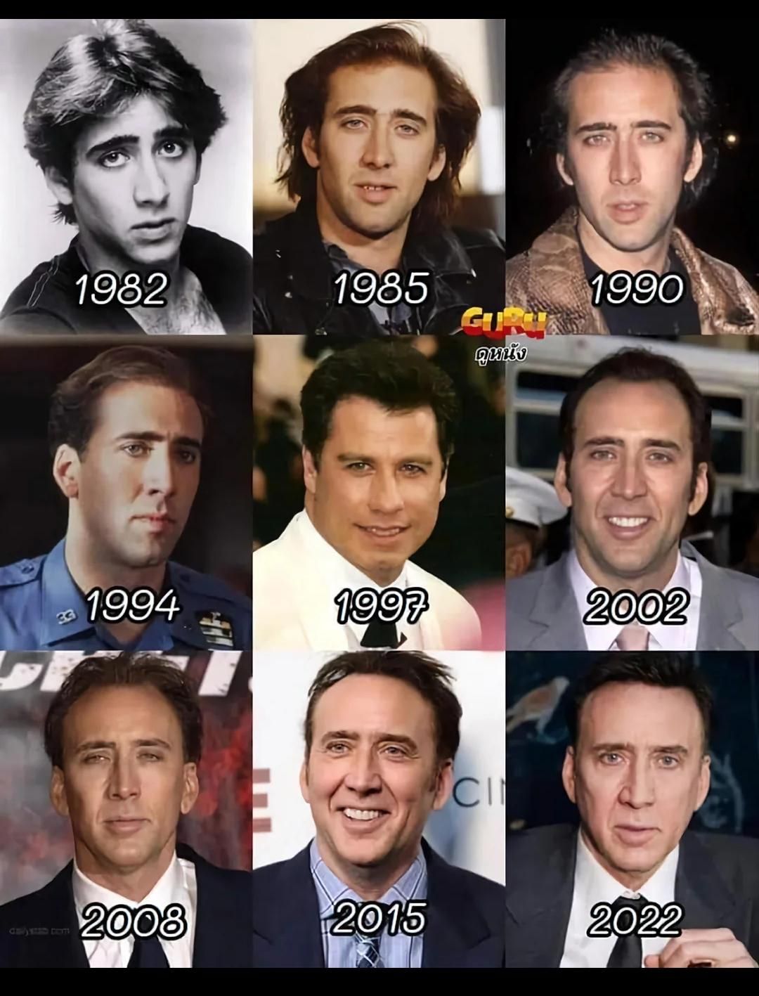 the man doesn't age.