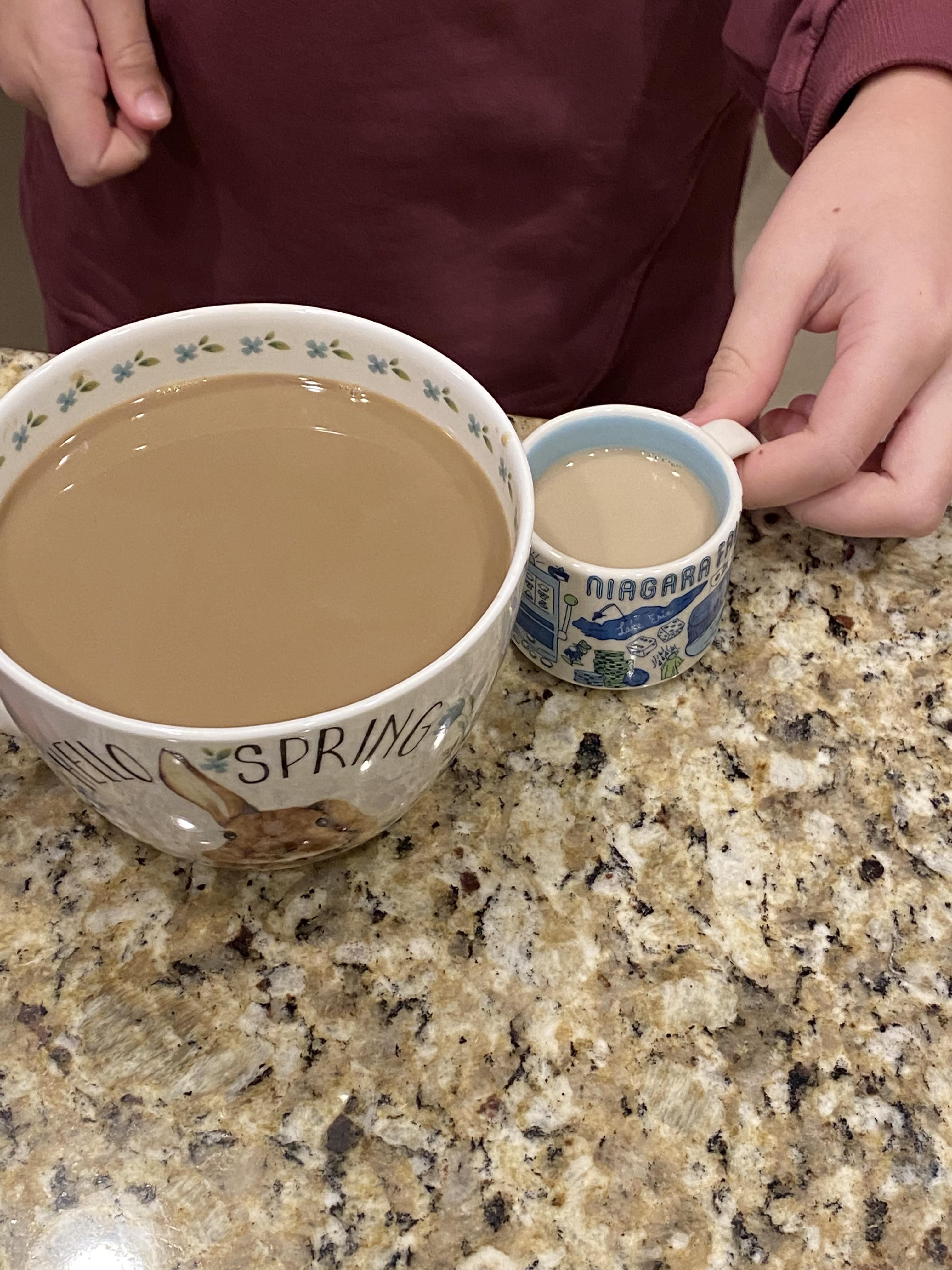 My daughter wanted coffee but she’s 12 so we compromised.