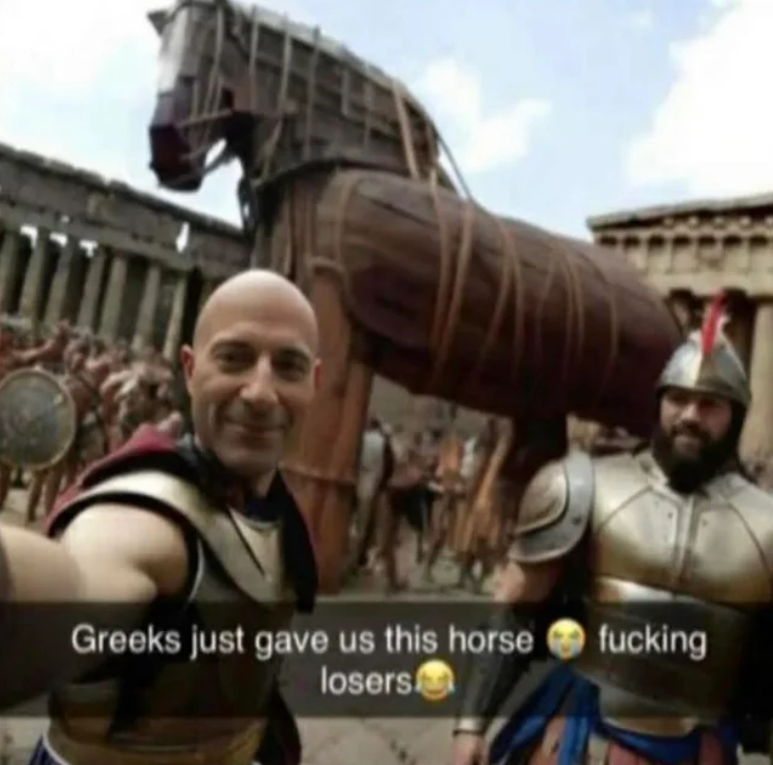 The Trojans having an early celebration