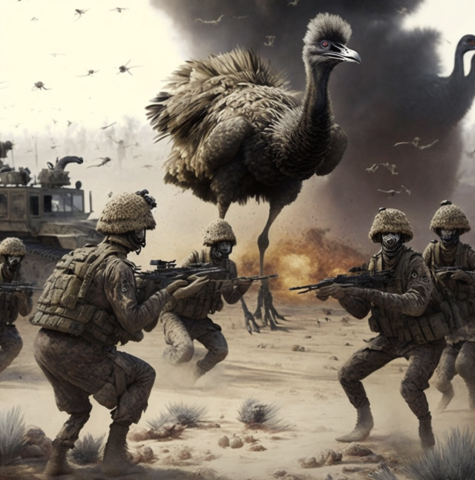 The famous Emu Wars according to AI