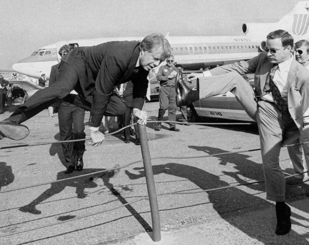 Jimmy Carter ducks another Ronald Reagan pot shot from a 747