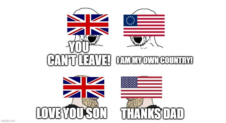 How times have changed from being enemies in the 1770s, to our one of our Closest Allies Today! Much love from the US to the UK!