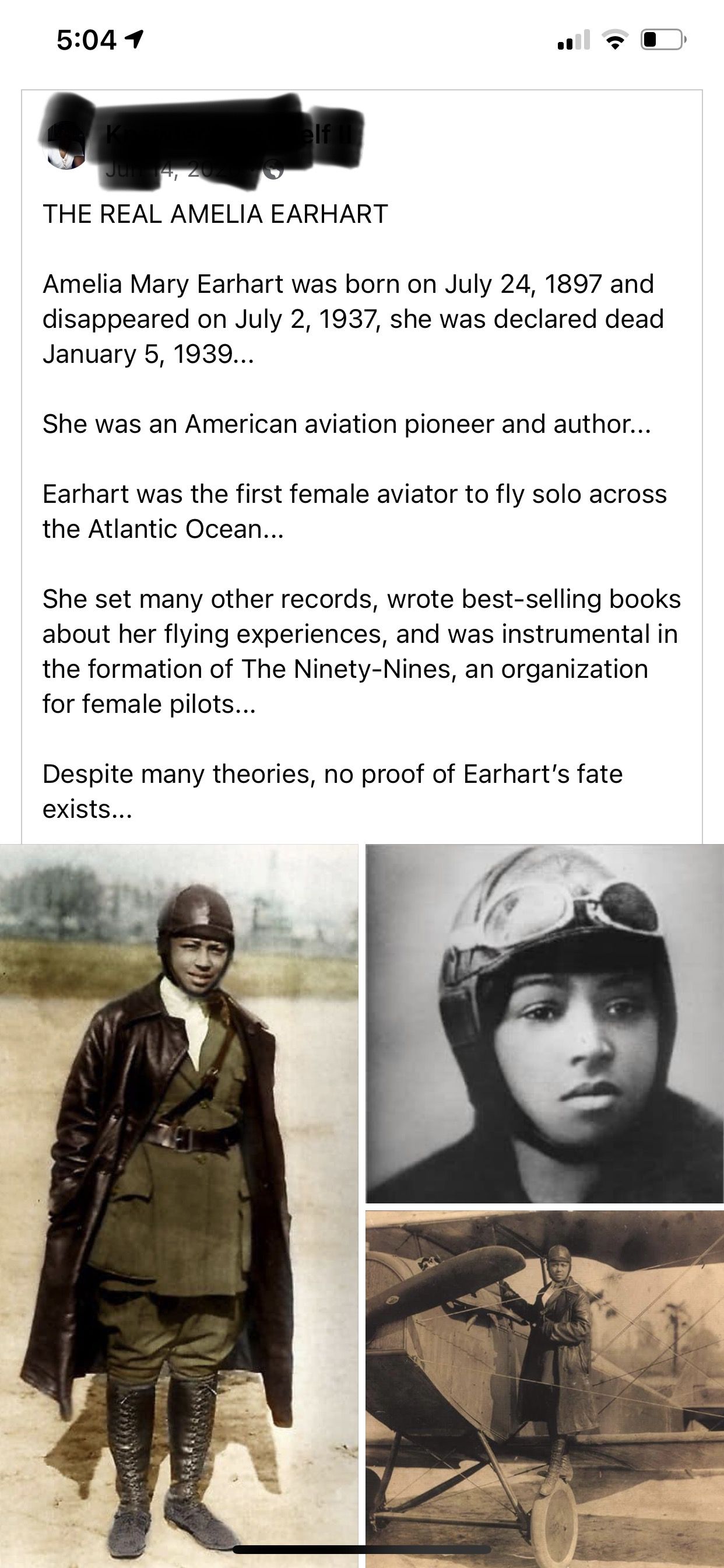 We wuz Amelia Earhart