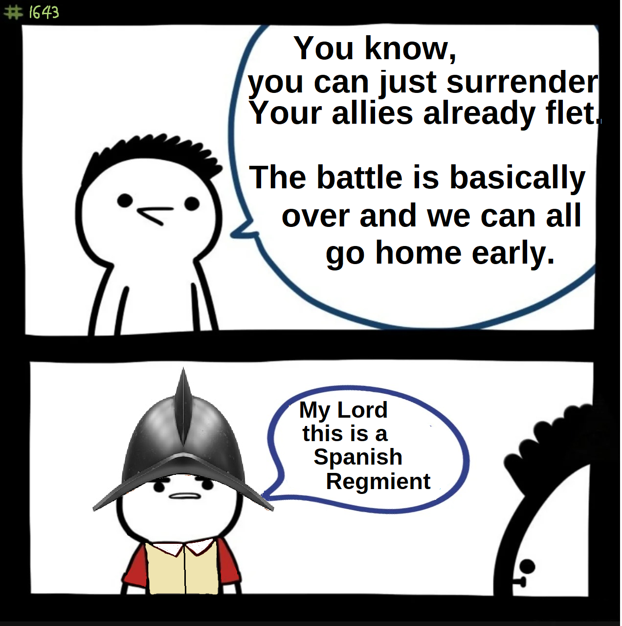 The French asking for a surrender ...