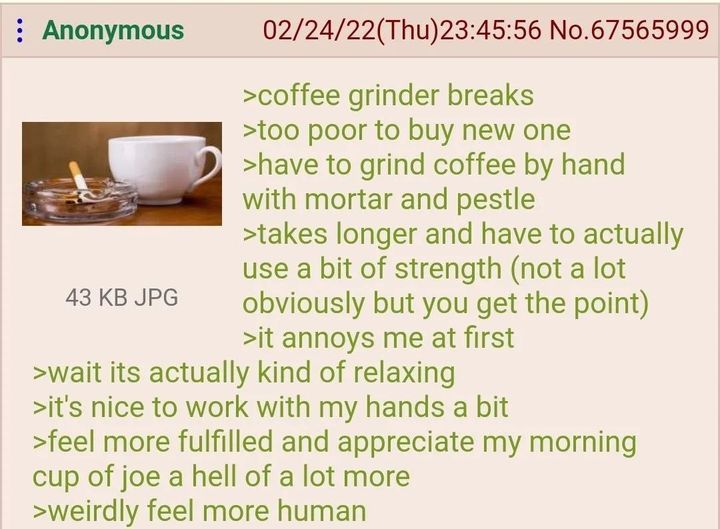 wholesome coffee moment