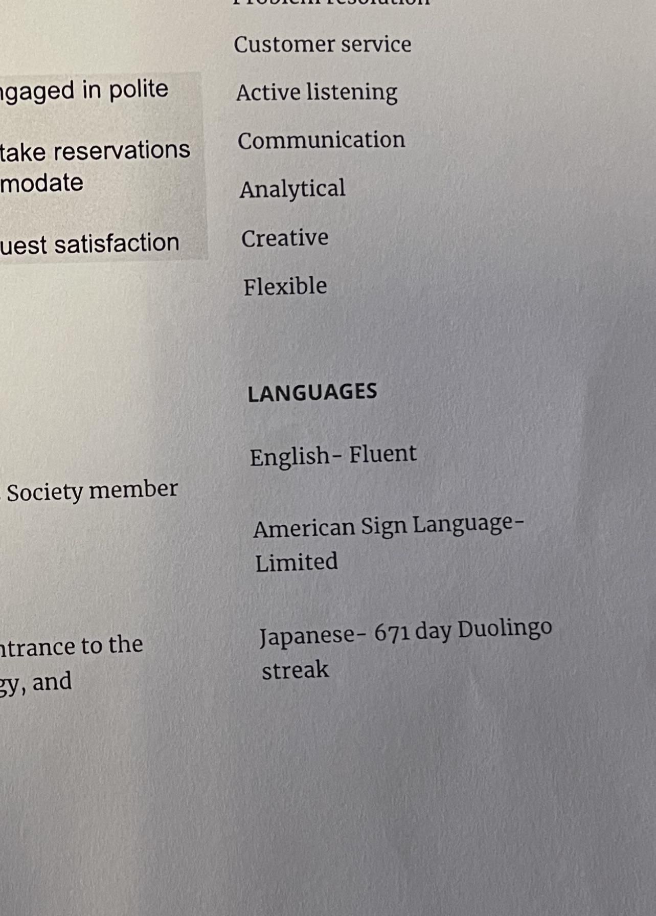 Someone sent a resume with their Duo Lingo streak under ‘Languages’