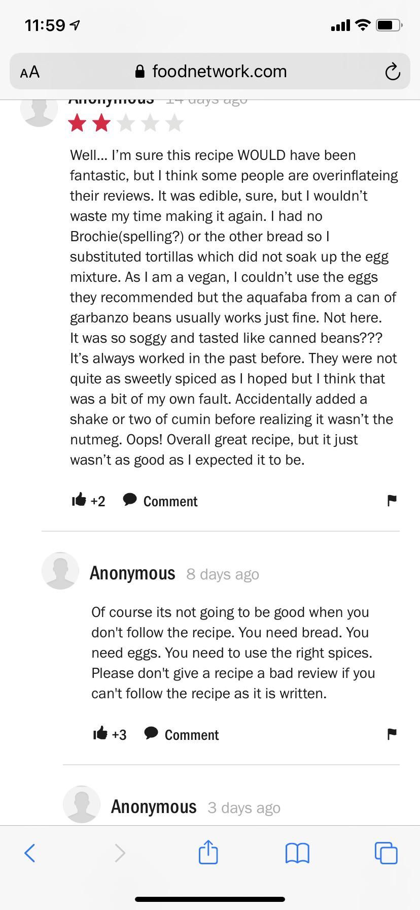 This is a review for a French toast recipe