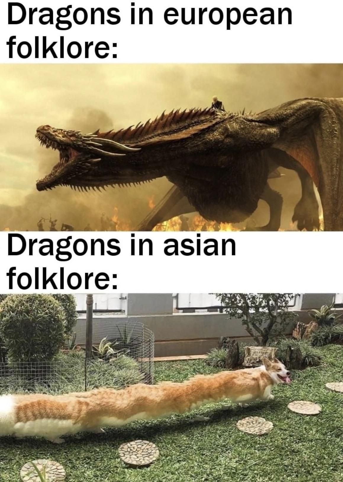 Europe vs Asia: Dragons