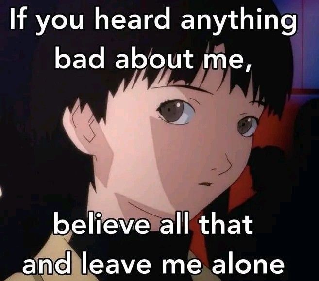 Or don't, I don't want to feel alone