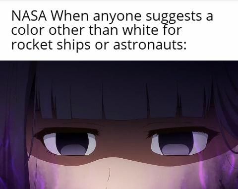 NASA wants all white or nothing