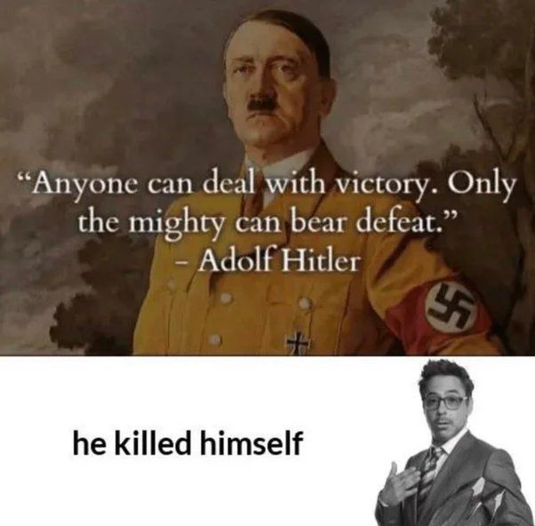 Guess he wasnt as mighty as he thought.