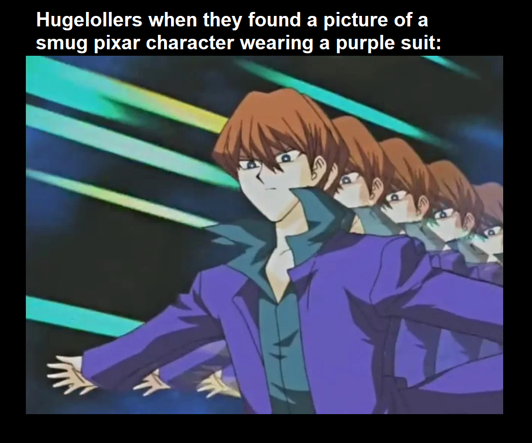 He's touching himself, and so are those behind him.