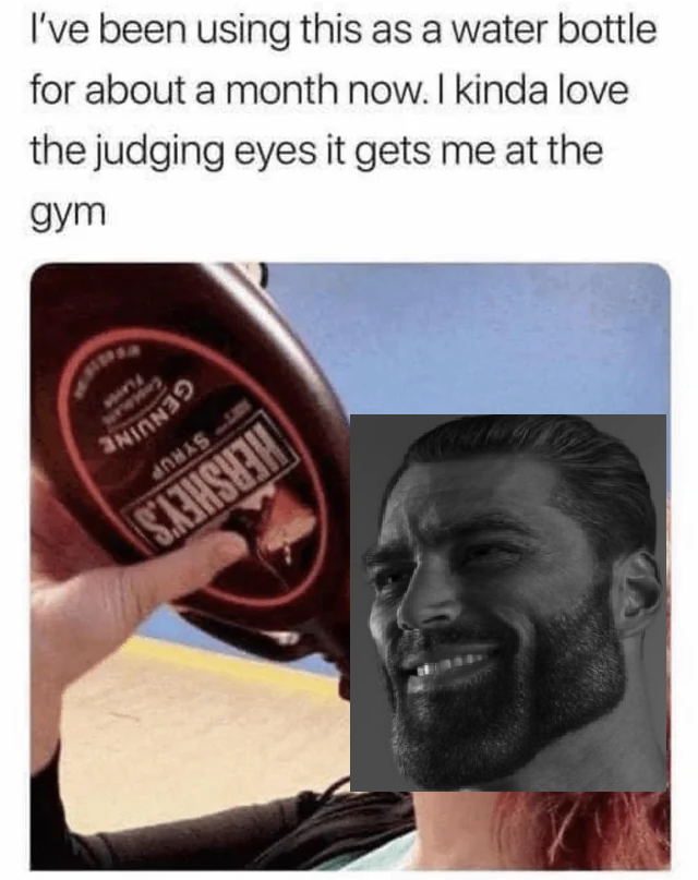 I actually do drink chocolate syrup at the gym