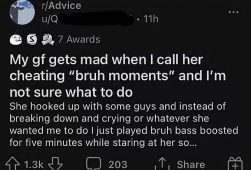 He'd be the absolute Chad, but he didn't leave her, so...