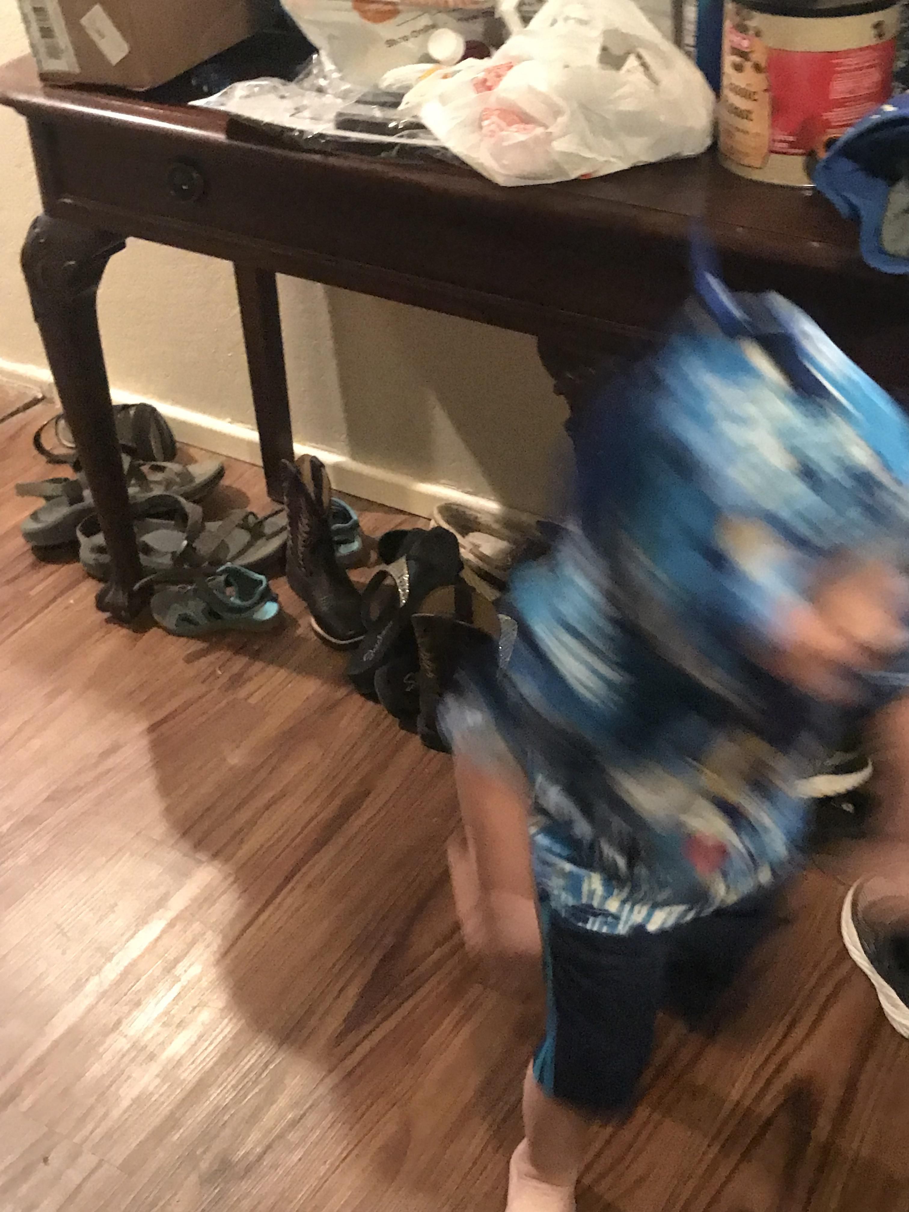 My son got a Sonic the Hedgehog set of clothes. Here’s the only pic I could get.