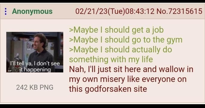 He should join another godforsaken site, I know one with over 200000 active users
