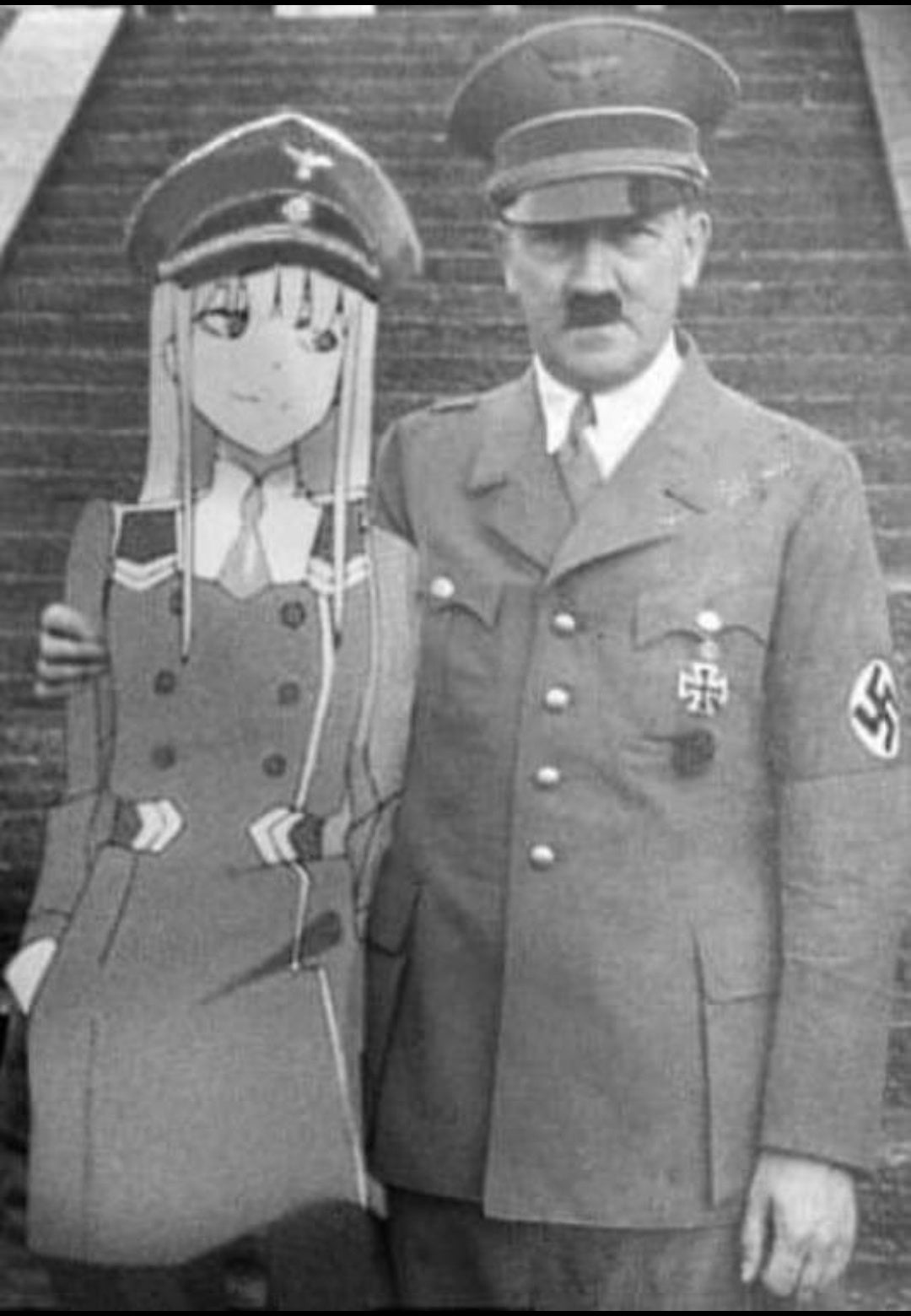 Adolf Hitler pictured with his waifu