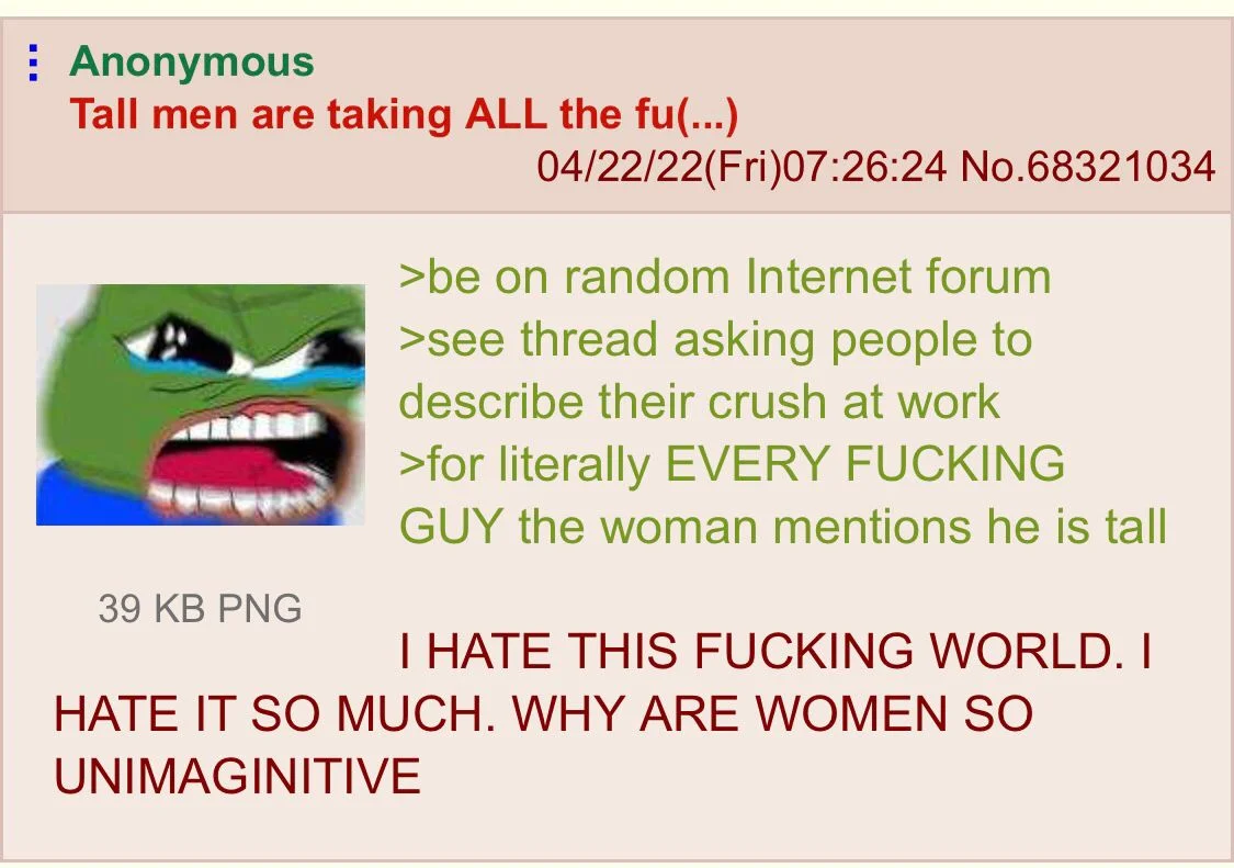 Anon is short, without hope and can't cope