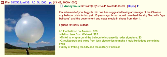 They're not allowed to bzy something like helium nowadays