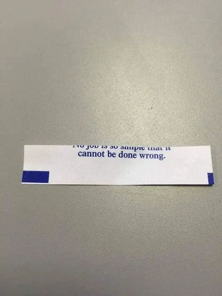the fortune cookie is always right?