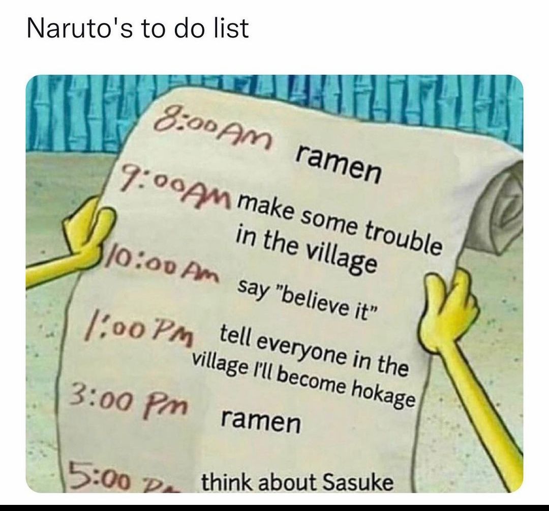 Naruto's todo list
