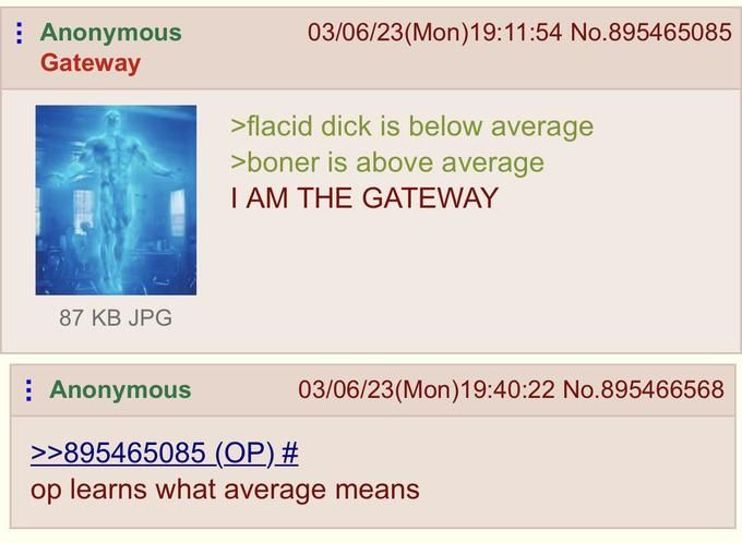 OP is of average intelligence