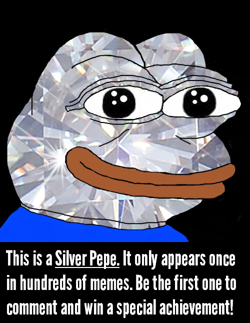 pepe/apu a day 433 A rare Silver Pepe has appeared!