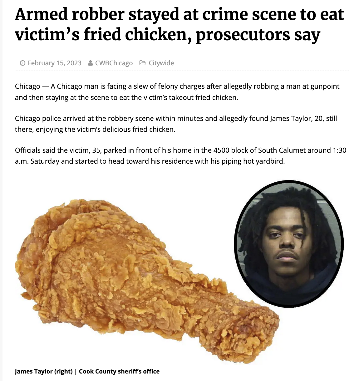 I hope it was good chicken