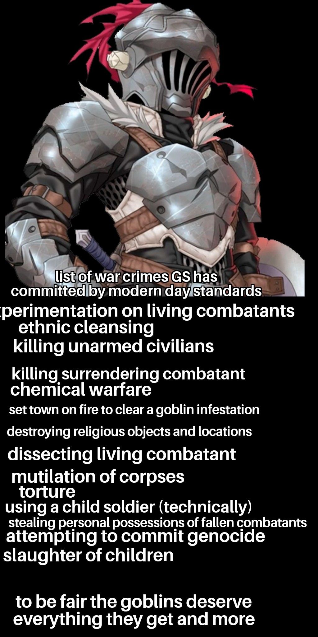 Goblin slayer did nothing wrong