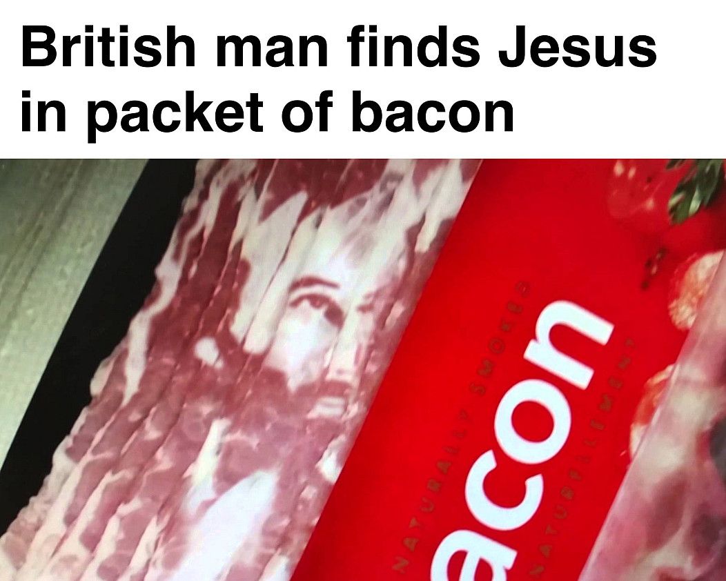 Eat this crispy bacon for it is my flesh