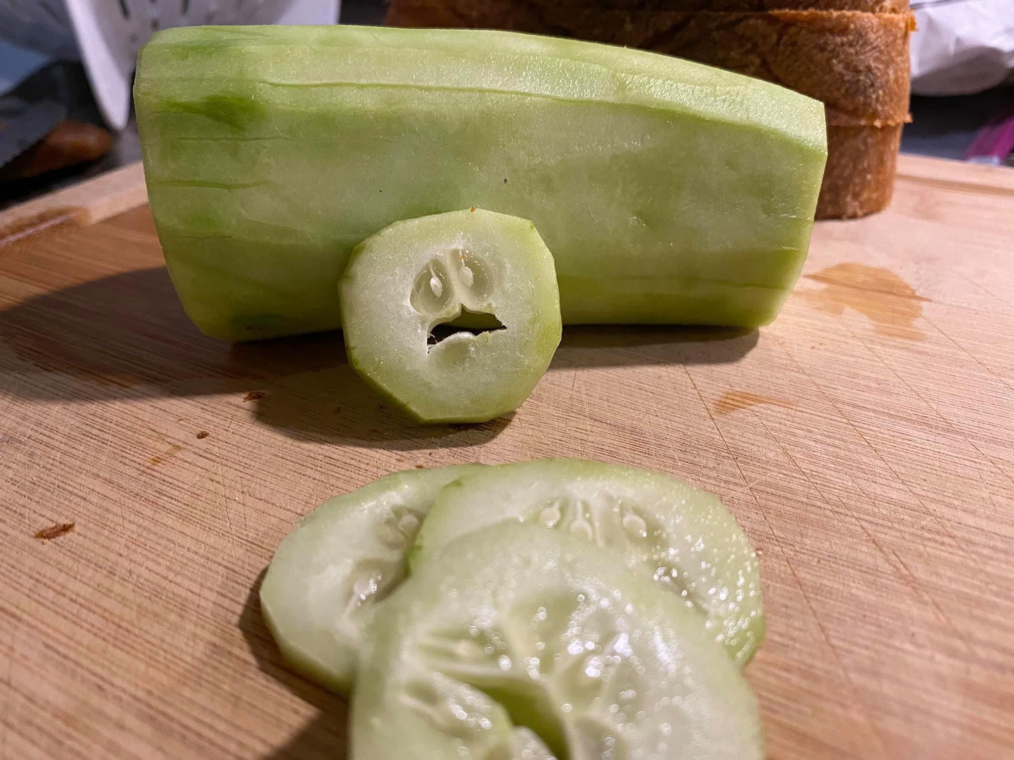 I cut up a cucumber and let me tell you I felt pretty bad about it.