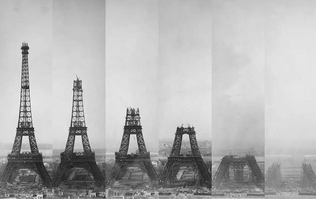 The French destroying the Eiffel tower over the course of a week in protest over the infamous baguette and french fry shortage of 2017