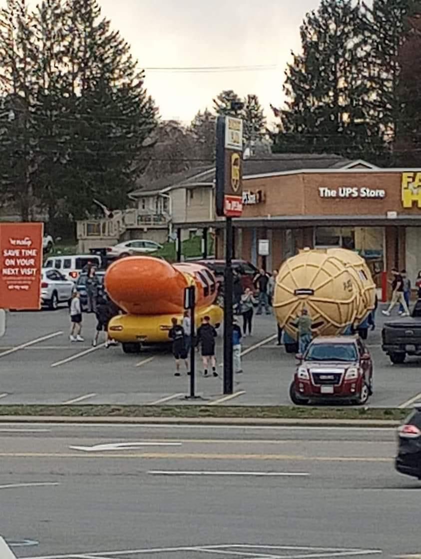 I don’t know whose idea it was to bring both the NutMobile and the WienerMobile to my town at the same time, but I have some questions…