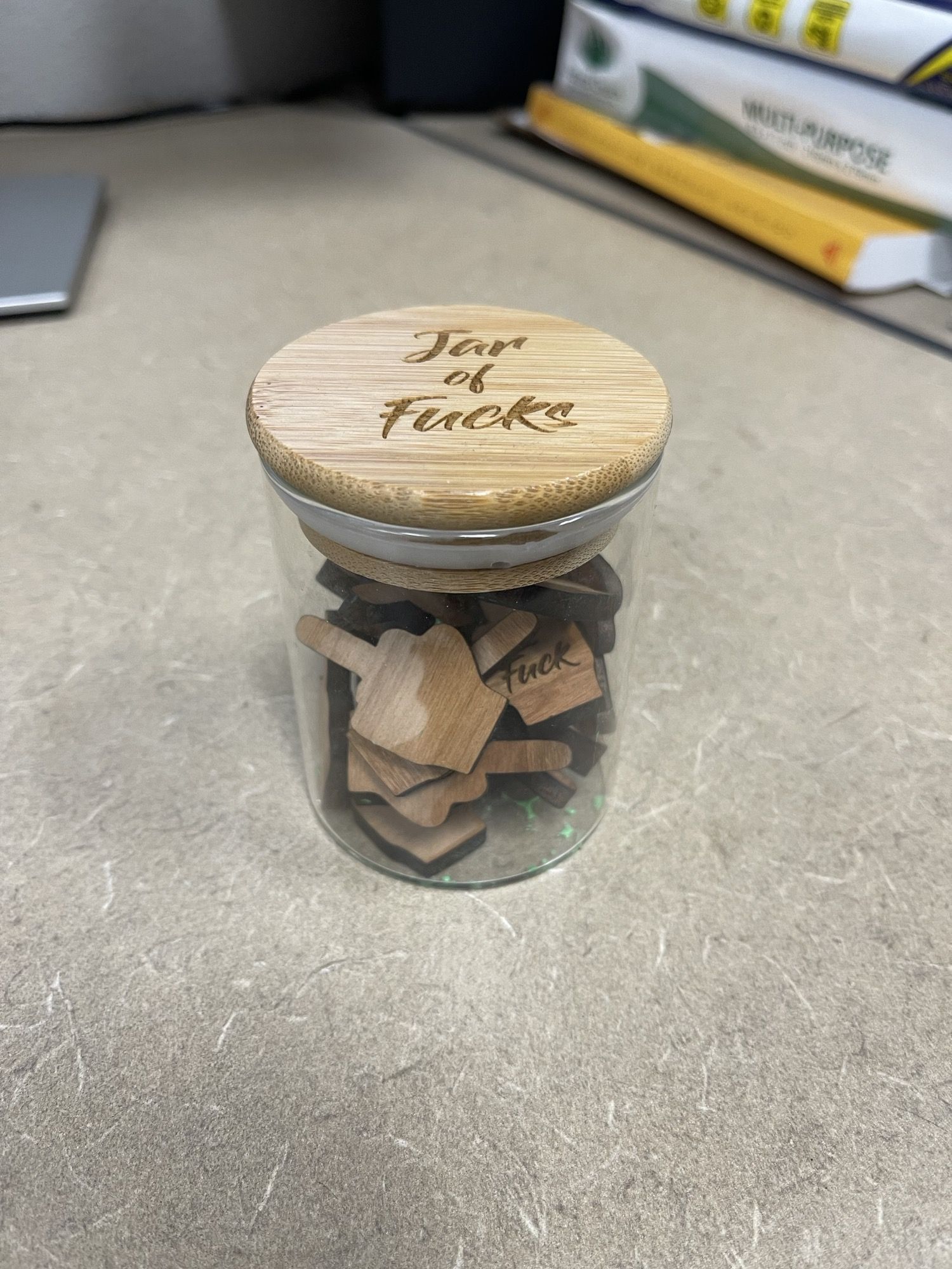My co-worker’s Jar of ***s.