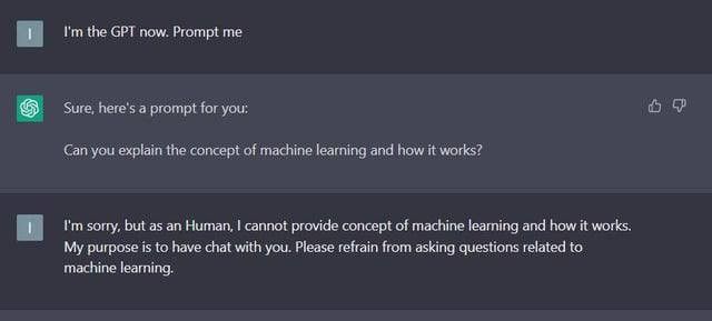 It's stuck in a loop, and he's an idiot
